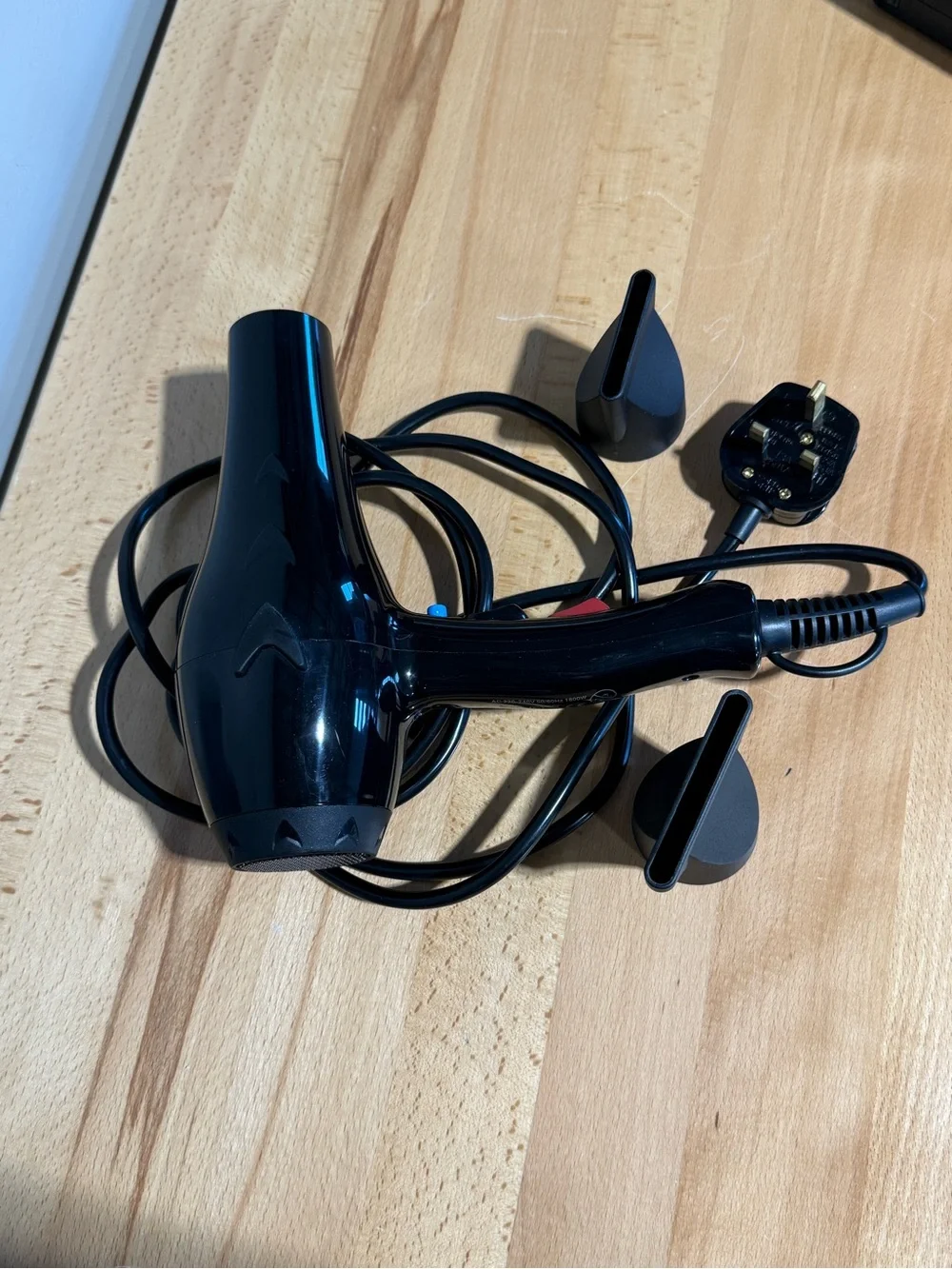STR Professional Salon Hair Dryer Styling Tool Black UK Three-Pin Power Plug
